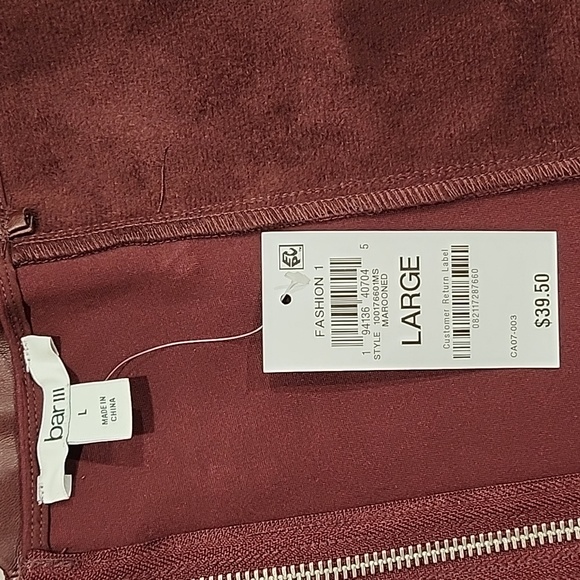 Tank Top Faux Leather Adjustable Spaghetti Straps. Burgundy! - Picture 8 of 8